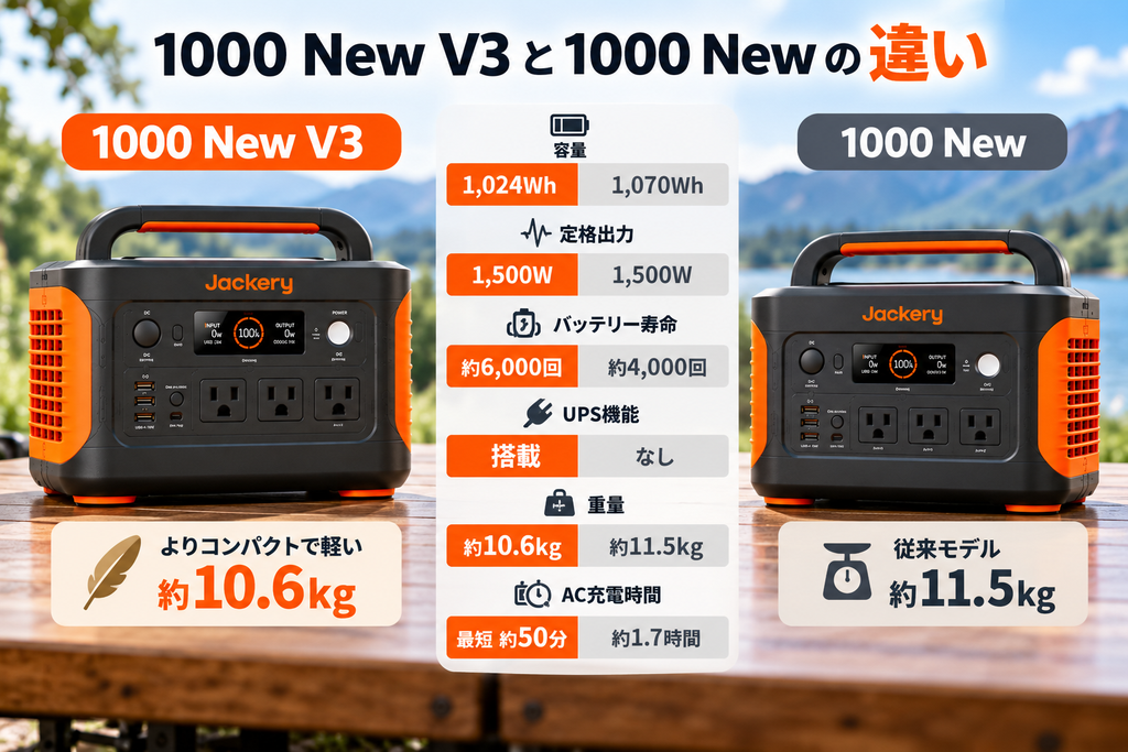 1000 New V3と1000 Newの新旧比較