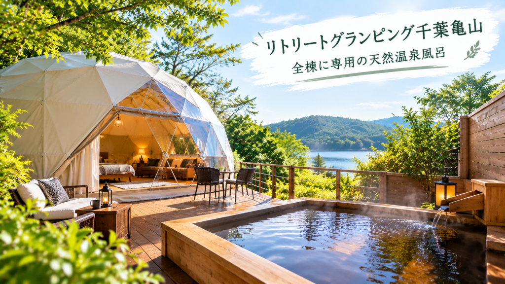 緑に囲まれたドーム型テント
プライベート感のある屋外スペース
落ち着いたリゾート風の雰囲気