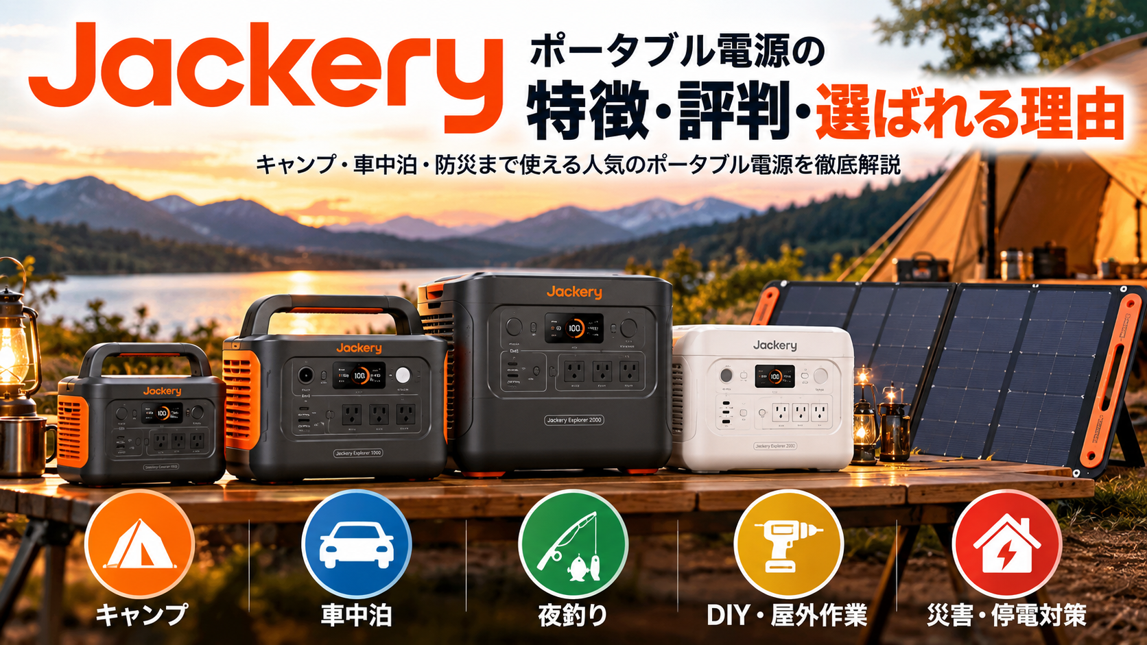 「Jackeryとは？ポータブル電源の特徴・選ばれる理由」