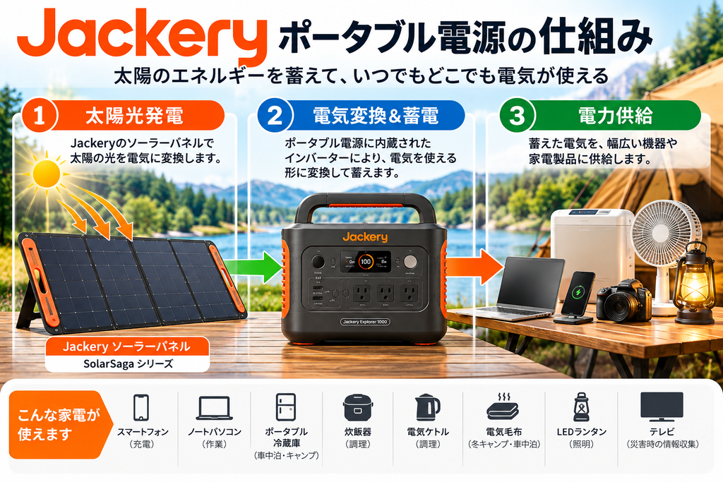 Jackeryの主要ポータブル電源ラインアップ