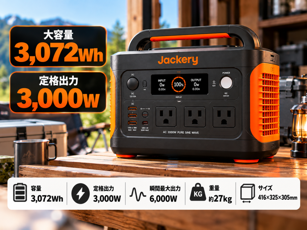 3000 New単体を主役にしたスタジオ撮影風。斜め前から見せ、周囲は余白を多く取る