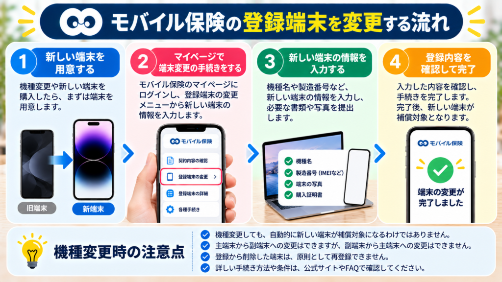登録端末を変更するときの流れ